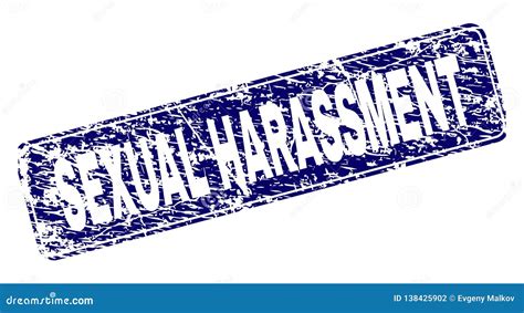 Scratched Sexual Harassment Framed Rounded Rectangle Stamp Stock Vector Illustration Of