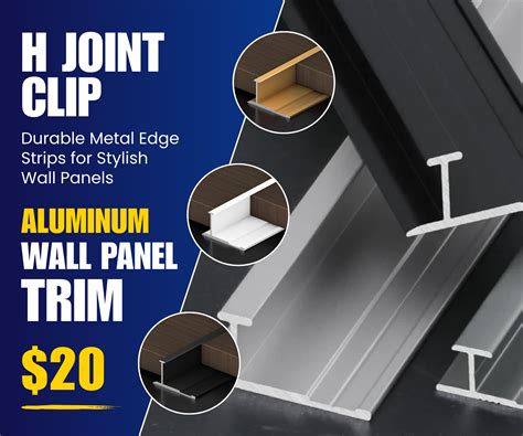 Durable Aluminum Wall Panel Trim H Joint Clip for Stylish Edges