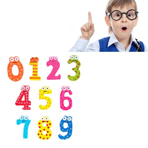 magnetic wooden numbers math set  kids children vicedeal