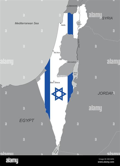 Israel Flag Map