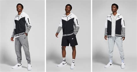 Nike Tech Fleece Whiteblackgrey Full Tracksuit Dazone