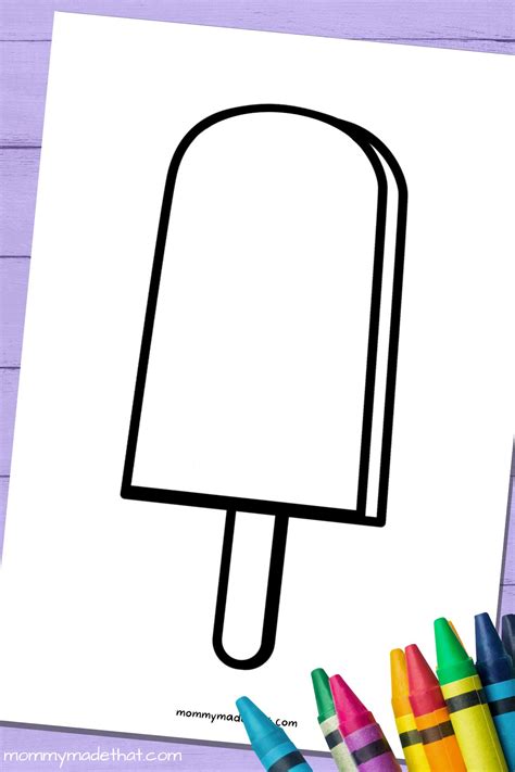 Popsicle Template Printable