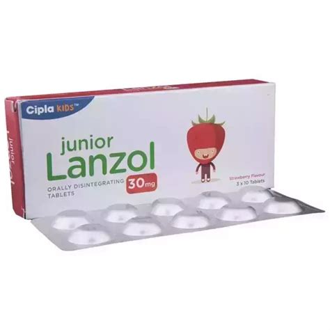 Junior Lanzol 30 Mg Tablet Uses Price Dosage Side Effects