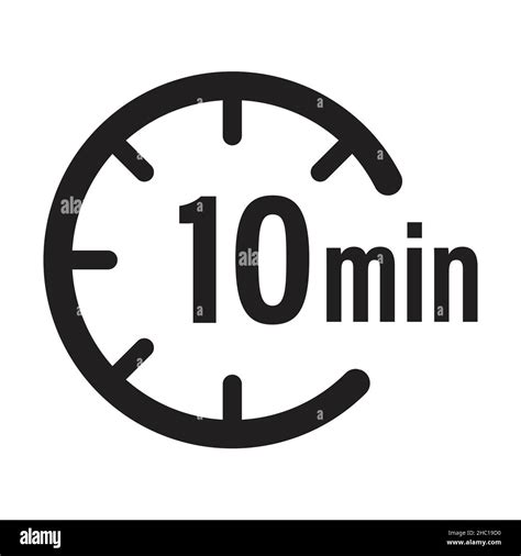 10 Minute Timer Countdown Icon Vector For Graphic Design Logo Website