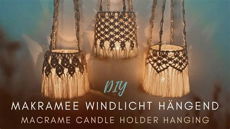 BOHO MAKRAMEE WINDLICHT HÄNGEND HALTESCHNÜRE Tutorial Macrame