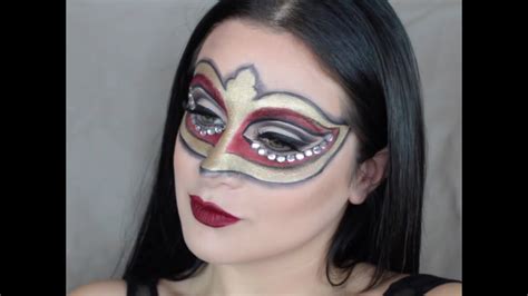 Masquerade Mask Makeup Tutorial | Halloween 2016 Makeup Series - YouTube