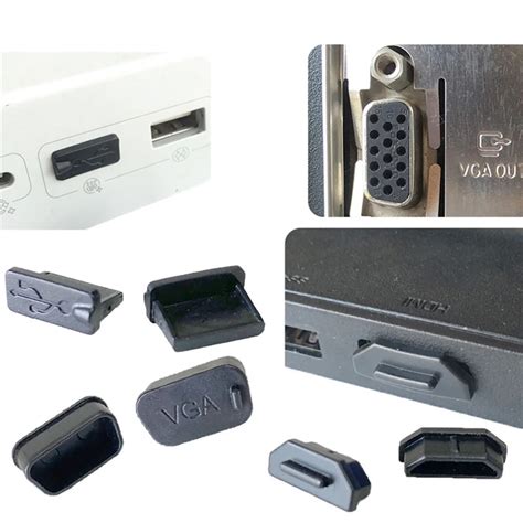 Juste De Protection En Caoutchouc Pour Connecteur Compatible Usb Vga Et