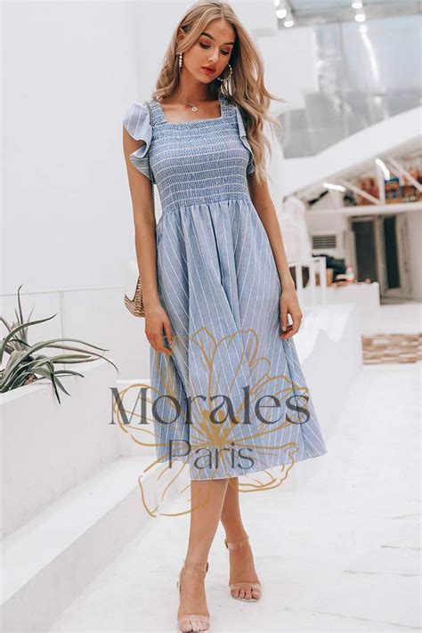 Robe Bleue Invit Mariage Champ Tre En Livraison Gratuite Conomisez