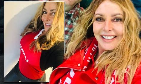 Carol Vorderman Flaunts Curves In Tight Top As She Supports Wales In