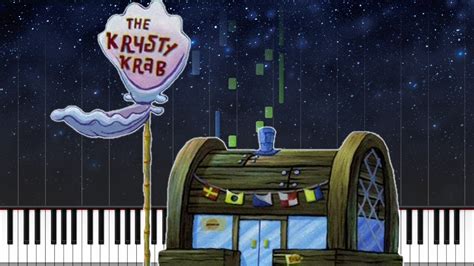 Spongebob Krusty Krab Theme Song Easy Piano Tutorial Youtube