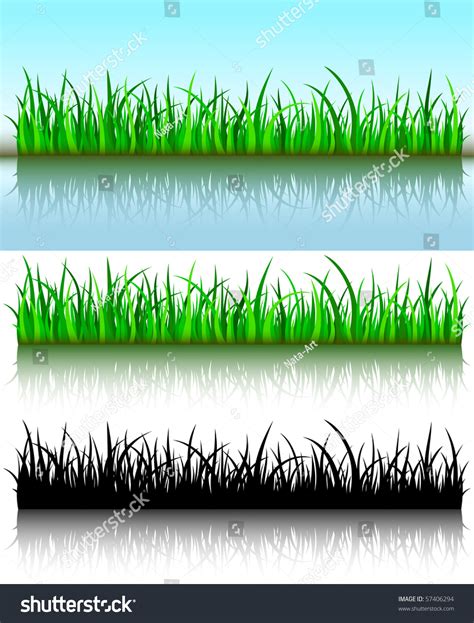 Grass Brushes Stock Vector Illustration 57406294 Shutterstock