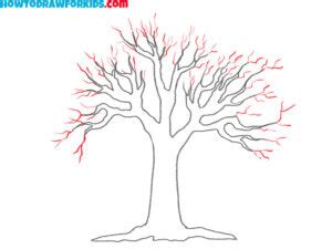 How to Draw a Winter Tree - Easy Drawing Tutorial For Kids