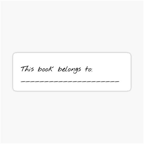 This Book Belongs To Stickers | Redbubble