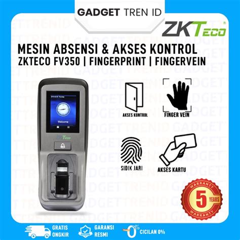 Jual Mesin Absensi Fingerprint Dan Finger Vein ZKTeco FV350 Bergaransi