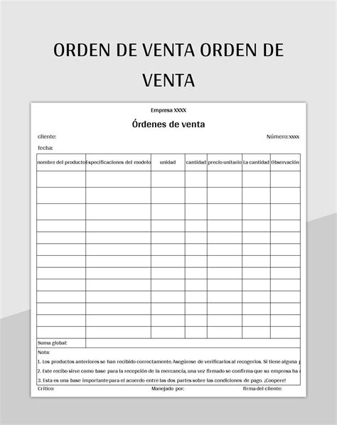 Formato De Orden De Venta Excel Gracur Porn Sex Picture