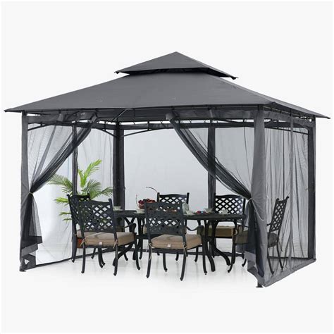 Reviews For Abccanopy Ft X Ft Gray Steel Outdoor Patio Gazebo