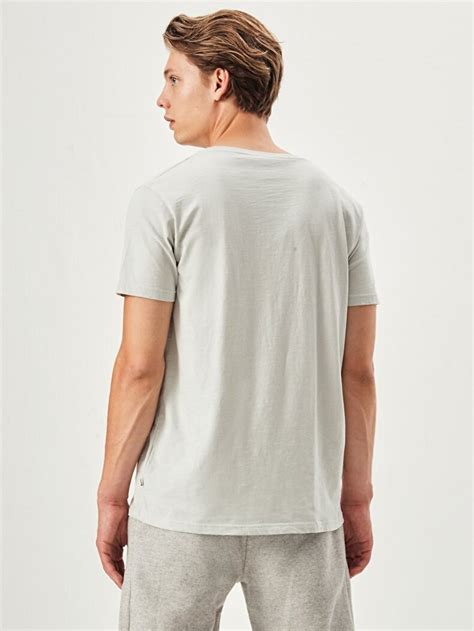 Crew Neck Grey T Shirt And Athlete Men · Webshop Fr