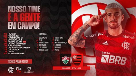 SAIU Andreas titular Flamengo divulga escalação para final do