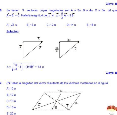 VECTORES FÓRMULAS EJEMPLOS Y EJERCICIOS RESUELTOS DE FÍSICA BÁSICA Y