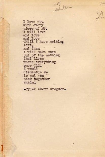 246 I Love You With Every Piece Of Me I Will Love And Love Typewriter