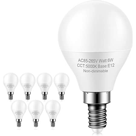 Hansang E12 Ceiling Fan Light Bulbs 60w Equivalent LED Bulb Warm