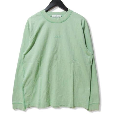 Acne Studios アクネストゥディオズ 長袖tシャツ Fn Mn Tshi000279 ちびロゴt Tee グリーン M