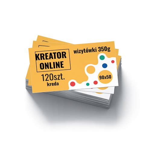 Wizytówki Dwustronne 120 Sztuk Dwustronny Projekt Online Kreator Cena