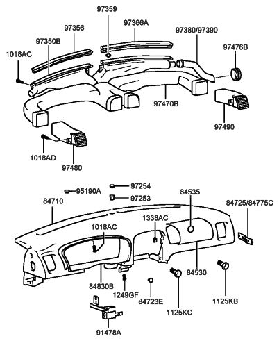 84830 38100 CA Genuine Hyundai Panel Assembly Cluster Facia