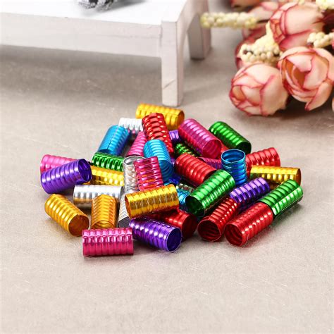 100pcs Dreadlock Beads Spring Shape Adjustable Hair Braid Cuff Clip