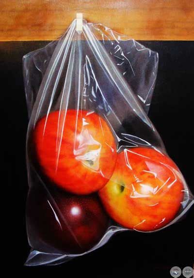 MANZANAS TRANSPARENCIAS 2010 Óleo de EMMANUEL FRETES ROY Bodegon