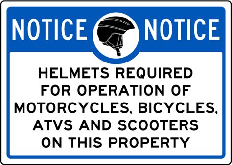 Helmet Required Sign Low Price Guarantee