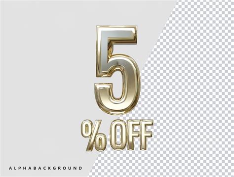 Premium Psd Percent Off Sale Text Illustration Element