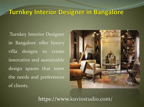 PPT Interior Design Services In Bangalore Kuvio Studio PowerPoint