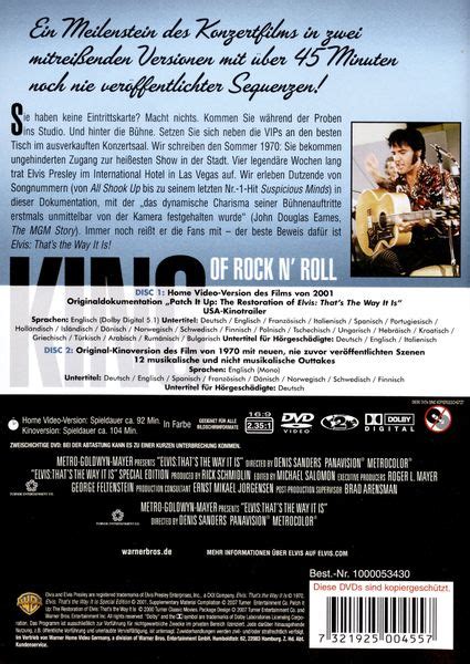 Elvis Presley That S The Way It Is Special Edition Dvds Von