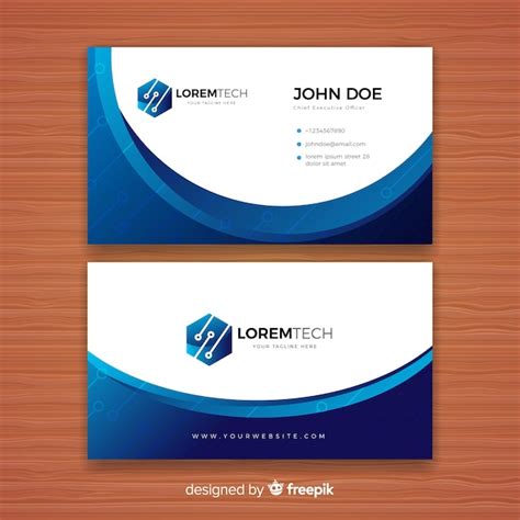 Free Vector Technology Business Card Template