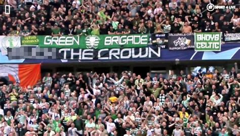 Celtic Fans Display Massive ‘f The Crown Banner Gg2