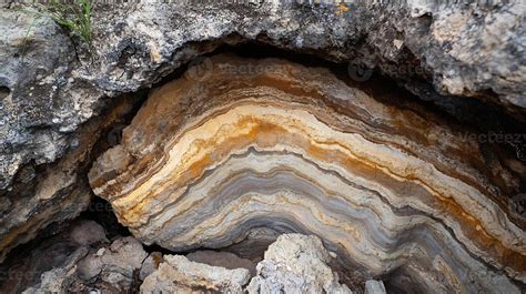 natural rock formation  layered sedimentary strata  geological