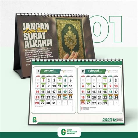 Jual Promo Bundling Kalender Islami Dinding Dan Meja Tanda Puasa Wajib And Sunnah Shopee