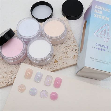 Pó Acrílico Nude 10 Pcs Nude Nail Acrylic Powder 3 Em 1 Todos os Tons de Pele de Todas as