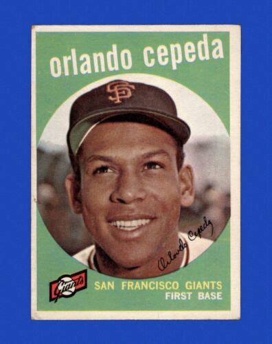 1959 Topps Set Break 390 Orlando Cepeda VG VGEX GMCARDS EBay