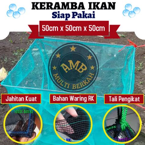 Jual Keramba Ikan Hapa Jaring Apung Ukuran 50cm X 50cm X 50cm Kasa