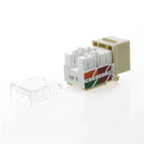 Cat6 Keystone Jack Ivory Punchdown Lextec