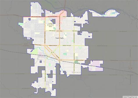 Map of Twin Falls city - Thong Thai Real