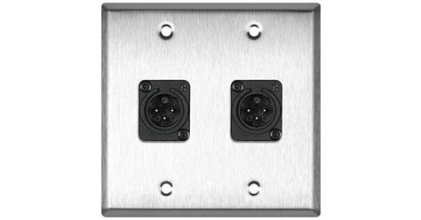 TecNec WPL 2114 2 Gang Stainless Steel Wall Plate With 2