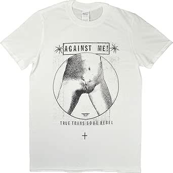 Amazon AGAINST ME アゲインストミー True Trans Soul Rebel Tシャツ ホワイト Tシャツ