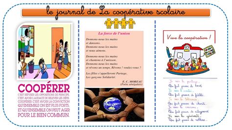 Exemple de projet de classe réaliser un journal sur la coopérative