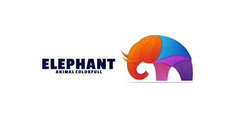 Vector Elephant Colorful Logo #216439 - TemplateMonster