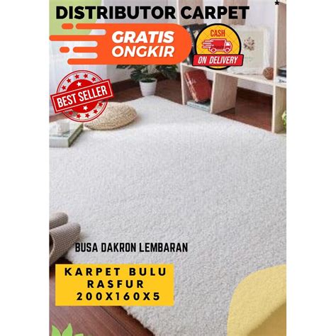 Jual Karpet Bulu Rasfur Uk X X Cm Busa Hdp Carpet Lantai Tikar