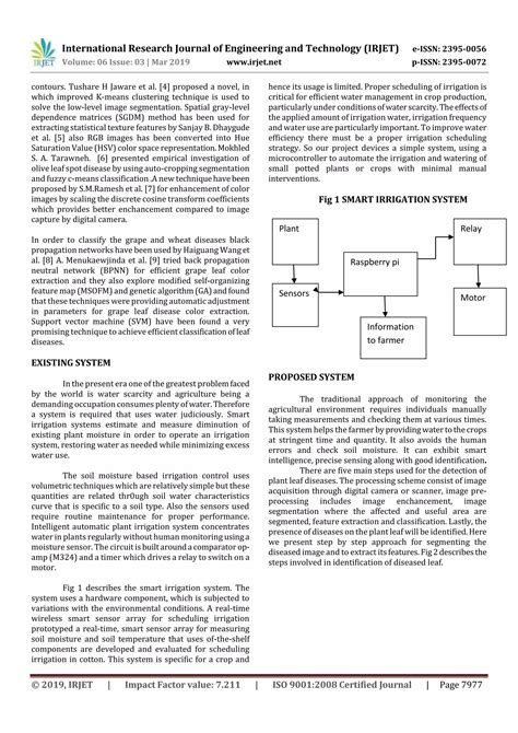 Irjet Smart Crop Field Monitoring And Automation Irrigation System