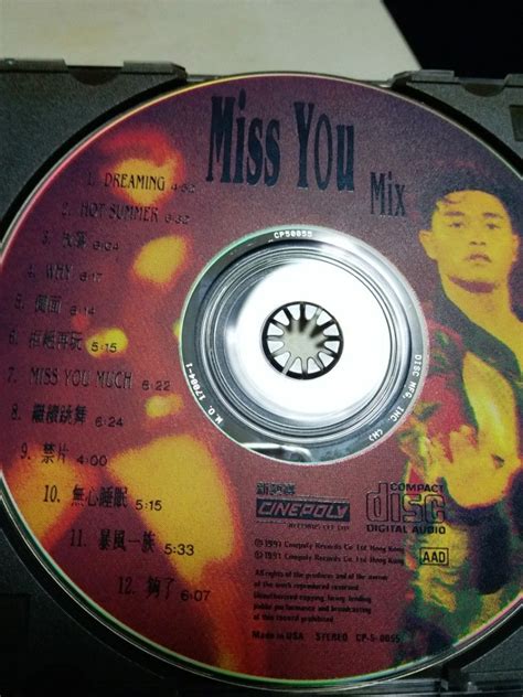 張國榮 Miss You Mix 美版 Cd 靚聲 舊版 平售 興趣及遊戲 音樂、樂器 And 配件 音樂與媒體 Cd 及 Dvd